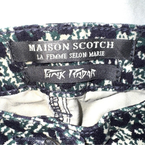 Maison Scotch x Punk Radar Velvet Print Skinny Pants Women’s 28 - Picture 6 of 8